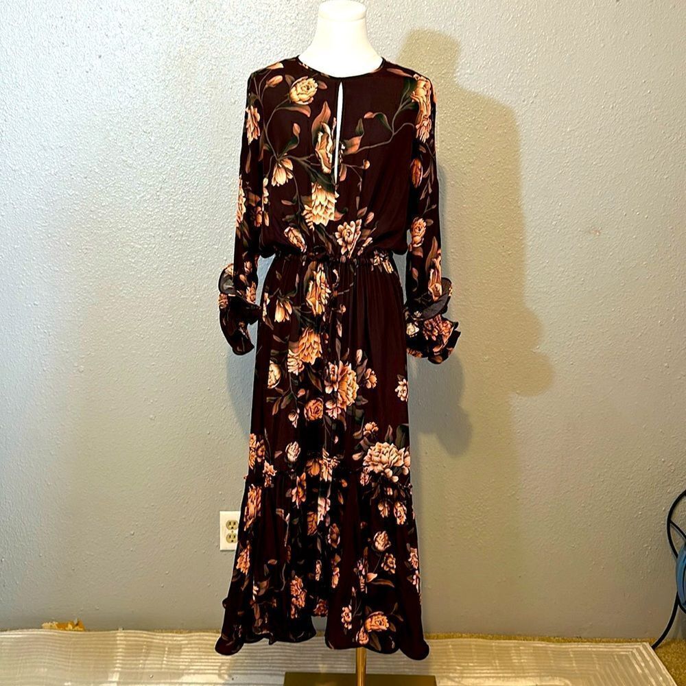 Johanna Ortiz x H&M flounced crepe women’s midi dress size S
